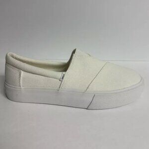 Toms Slip-On Platform Sneakers White
